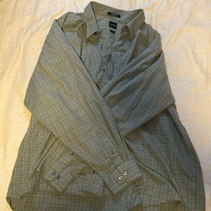 Green button up shirt XL